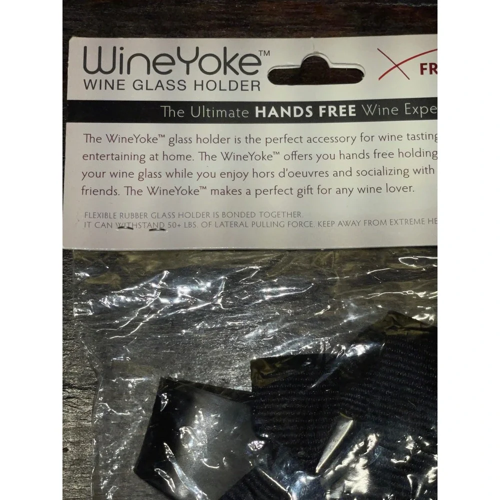 Franmara Wine Yoke Wine Glass Holder‎ Hands Free Ultimate Wine Experience